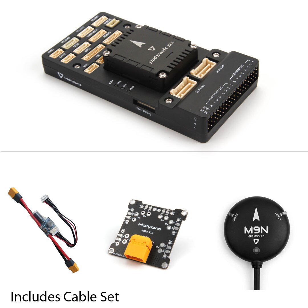 Holybro Pixhawk 5X Autopilot Flight Controller Baseboard PM02D Power Module M8N M9N GPS for RC Multirotor Airplanes DIY Pats Holybro Pixhawk 5X Autopilot Flight Controller Baseboard PM02D Power Module M8N M9N GPS for RC Multirotor Airplanes DIY Pats